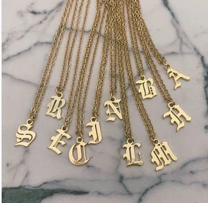 Old English Font Letter Chain